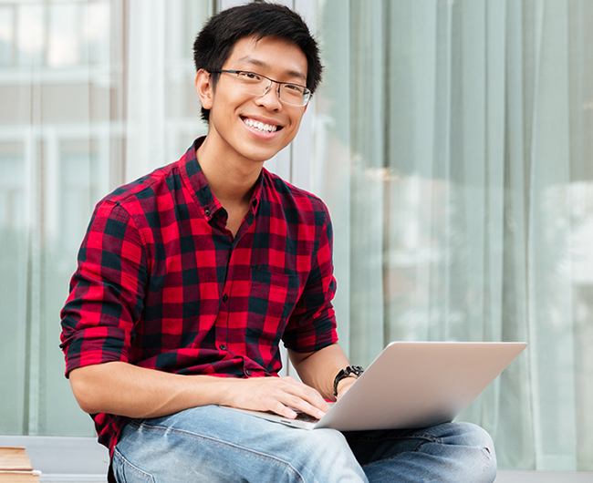 man on laptop