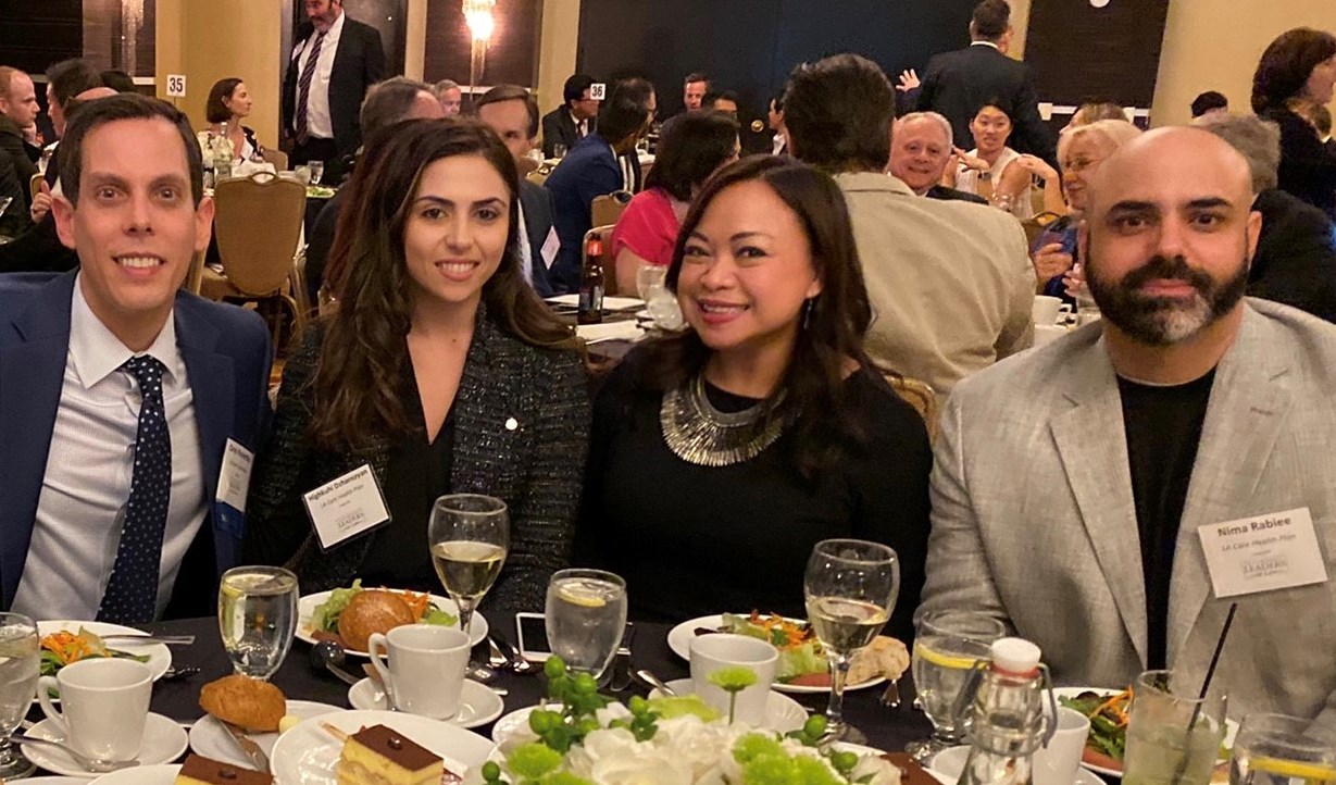 Oren Rosenthal, on left, with L.A. Care legal department colleagues