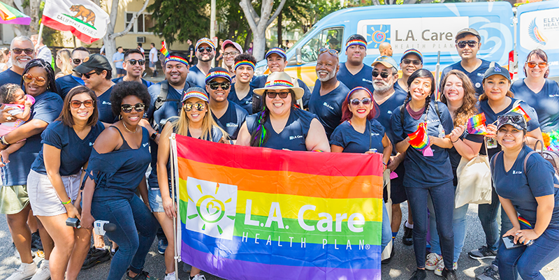 L.A. Care staff at the 2018 Pride Festival