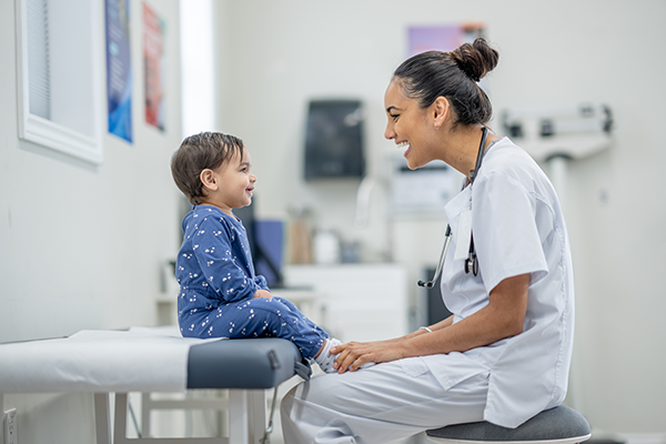 baby patient and provider